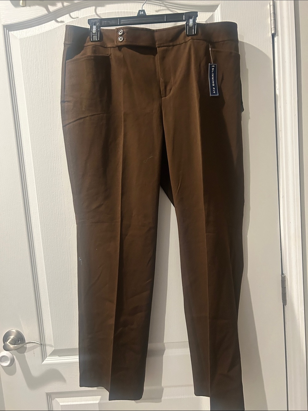 Chaps Brown Women's Slimming Fit Pants